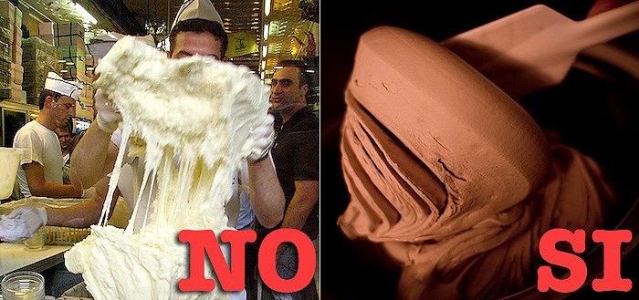 Il corpo del gelato