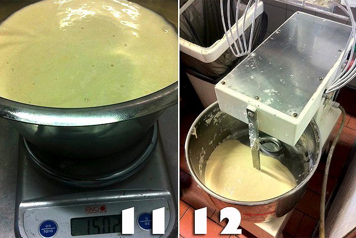 Il giorno seguente pesare gli ingredienti