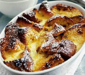 Bread and butter pudding, colomba pasquale