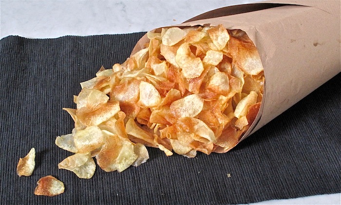 Chips, patatine fritte a sfoglie