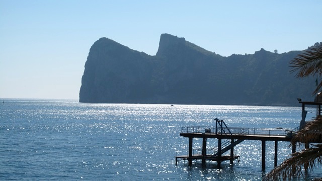 Il panorama dal ristorante Taverna del Capitano