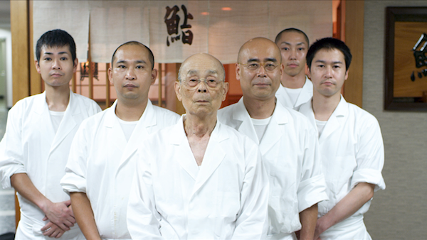 Jiro Ono e il suo team jiro ono, staff, sushi