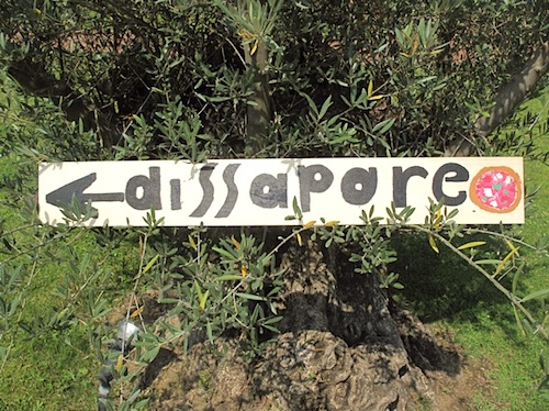 La segnaletica per arrivare alla Pizza-Fest