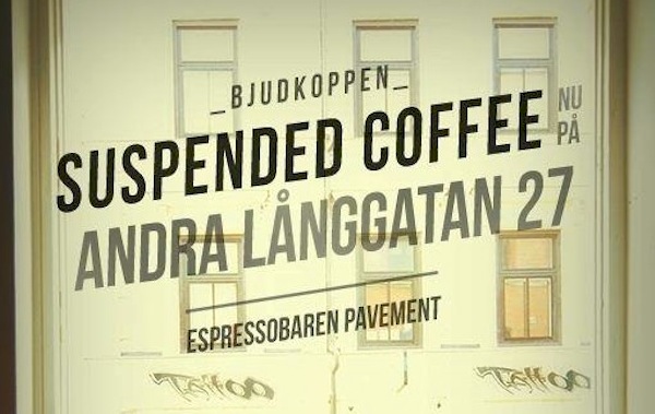Coffè sospeso, bar, Svezia