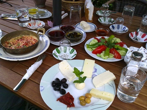 formaggi, olive, pomodori, colazione, turchia