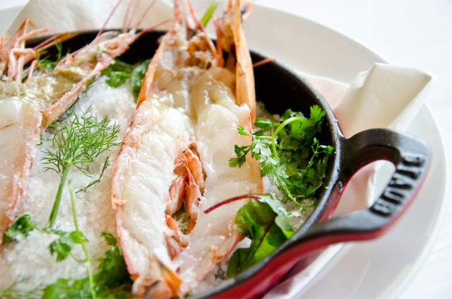 Gamberi al sale, osteria del gran fritto
