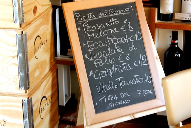 Eataly in campagna, menu del giorno