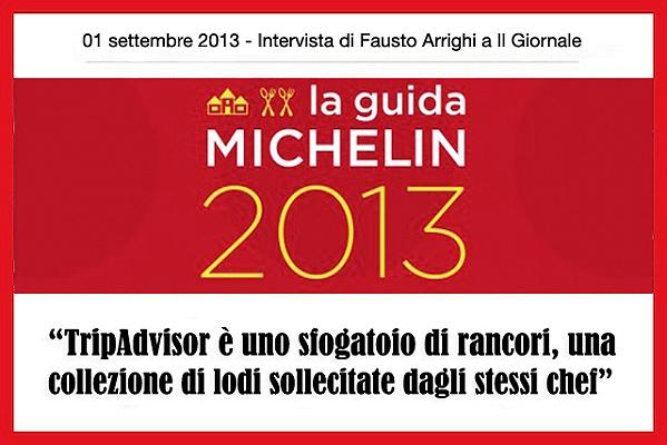 Fausto Arrighi su TripAdvisor: quando il capo della Guida Michelin va in pensione si toglie i sassolini
