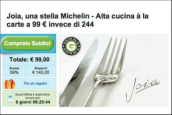 Segnale di crisi più chiaro non s’era mai visto: il Joia di Pietro Leemann in deal con Groupon