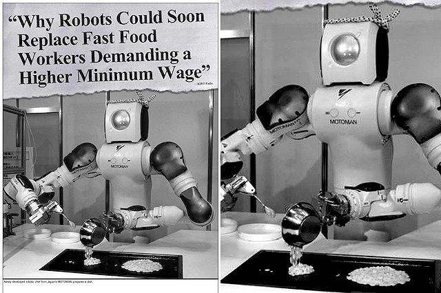 Robot invece di dei lavoratori nei fast food