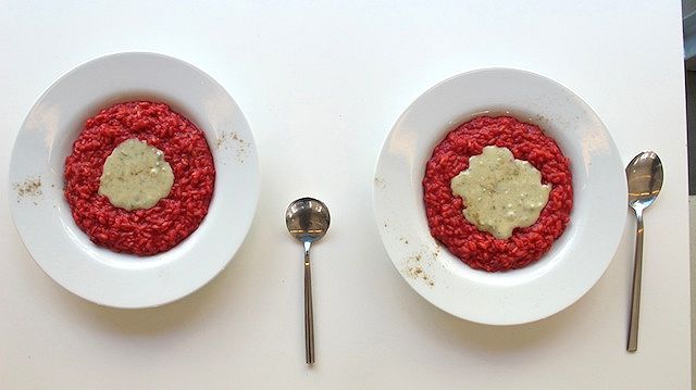 Risotto in crema di Blue Cheese, preparazione
