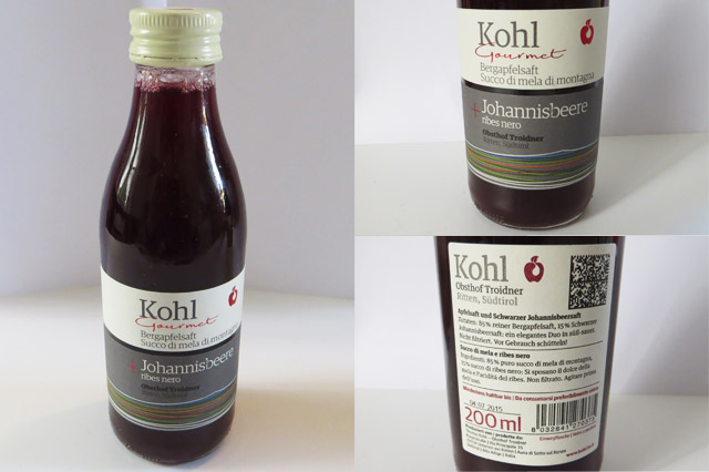 Succo Kohl mela e ribes nero