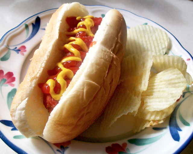 Hot Dog e chips