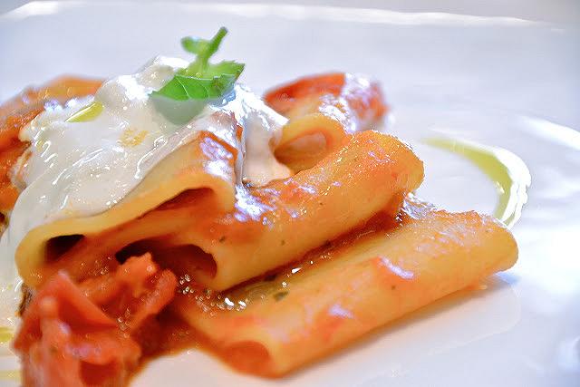 paccheri con bufala Lady Bu milano