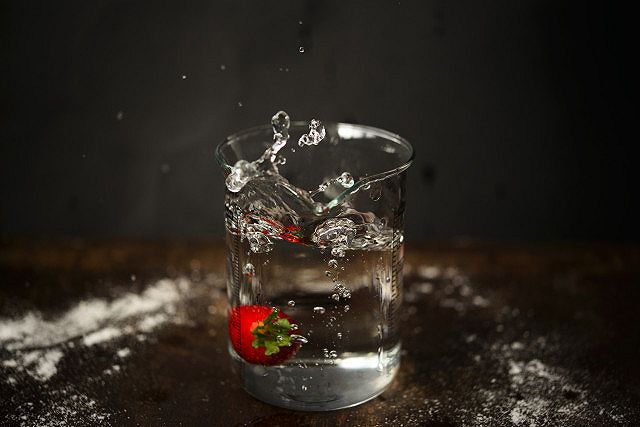Fragola, acqua
