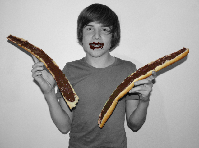 Nutella, bambino, panino