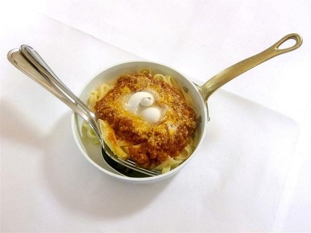 Blupum, tagliatelle con il ragù alla