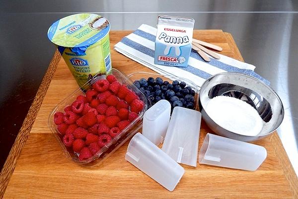 Ghiaccioli allo yogurt, ingredienti