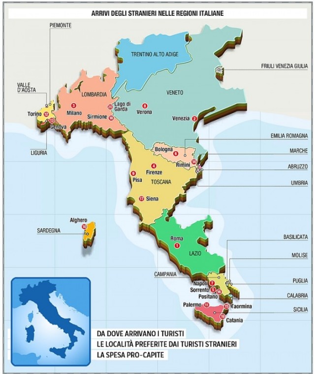 Italia incoming, mappa