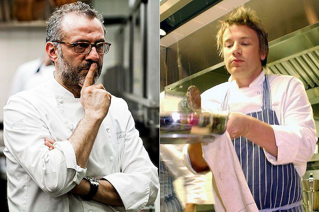 Massimo Bottura e Jamie Oliver