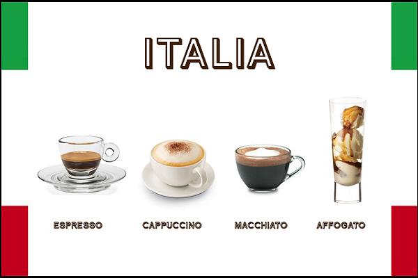 caffè, italia, espresso, cappuccino, affogato, macchiato