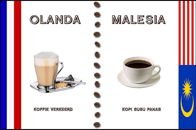 olanda, malesia, caffè, KOFFIE VERKEERD, KOPI SUSU PANAS