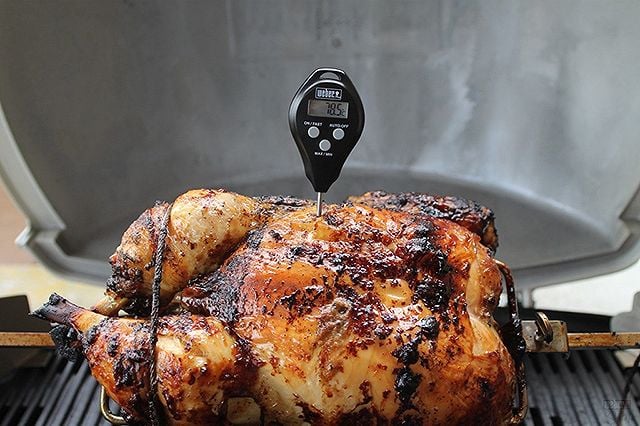 pollo, arrosto, cottura, termometro