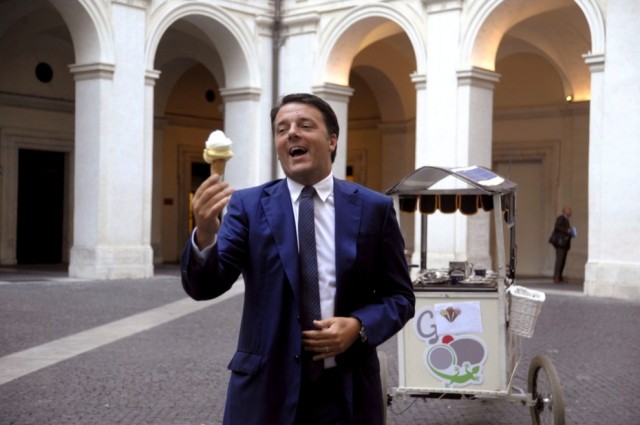 Matteo Renzi e il gelato di Grom