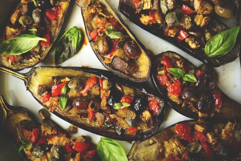 melanzane a barchetta ripiene