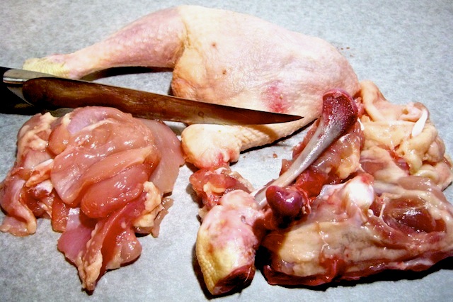 pollo polpa e scarti