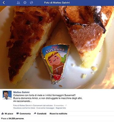 Matteo Salvini e la torta di mele