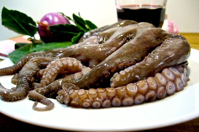 Polpo ubriaco, ingredienti