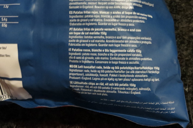 tyrrels chips ingredienti