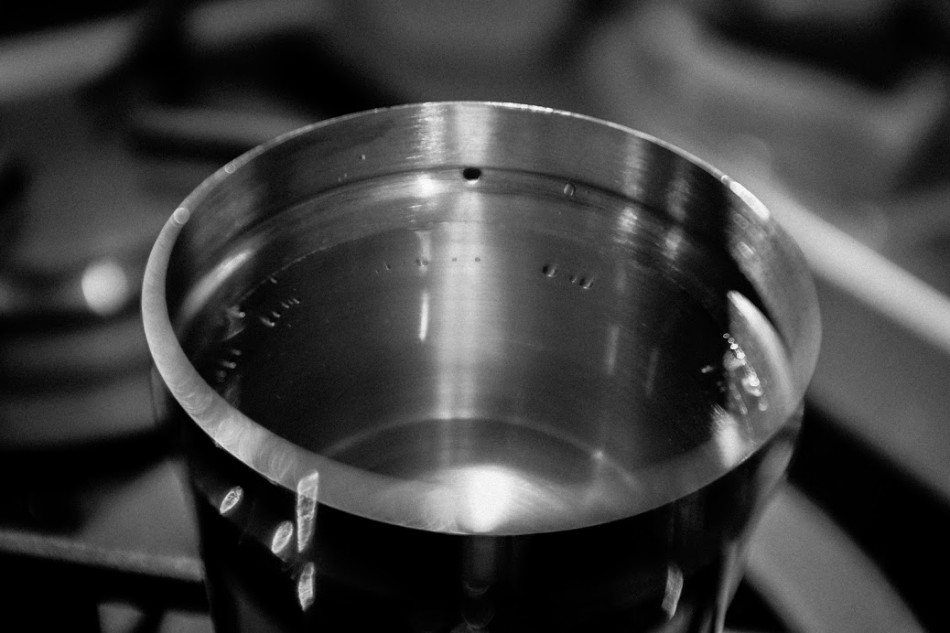 Caffettiera napoletana su fonte di calore