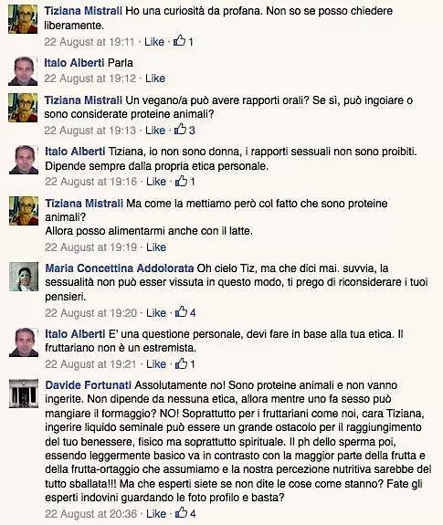 dieta vegana e sesso orale
