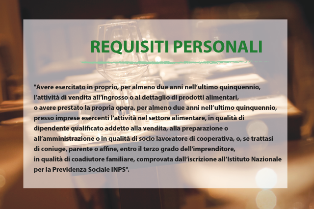 requisiti personali, burocrazia, ristoranti