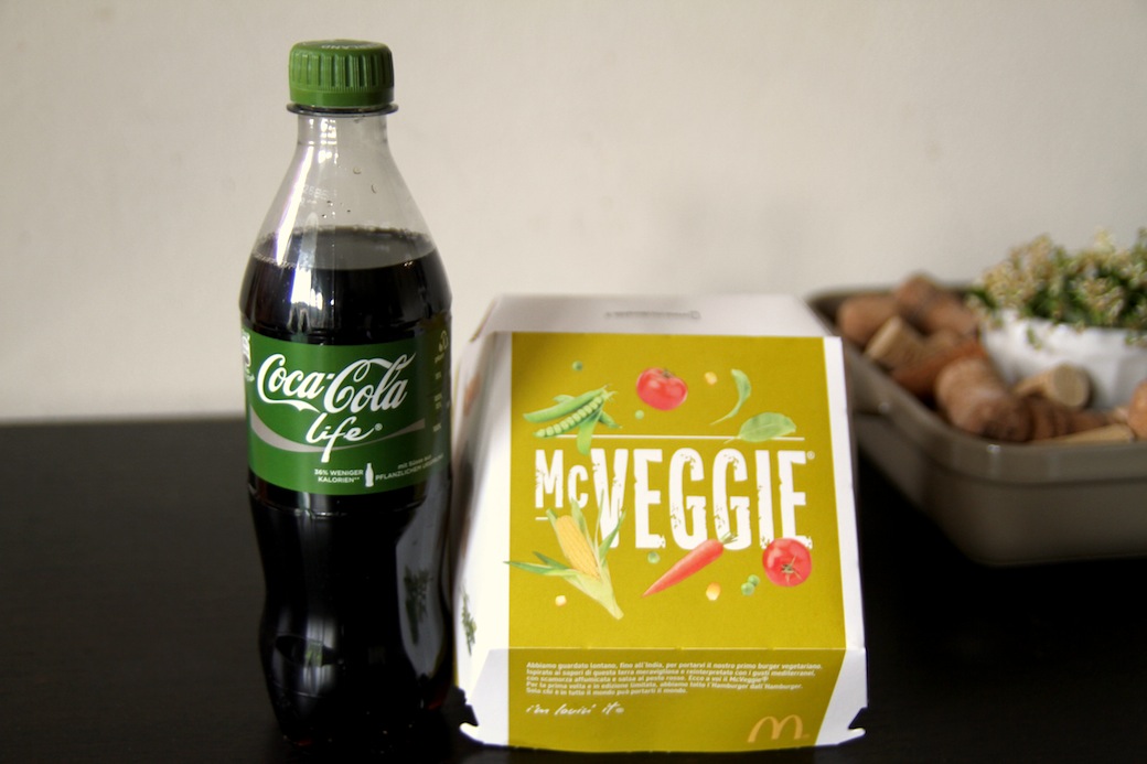 McVeggie e Coca Life: pranzo vegetariano da 768 calorie