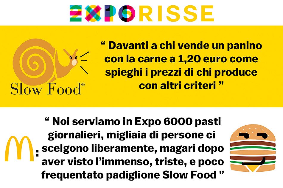 Slow Food contro McDonald's a Expo 2015