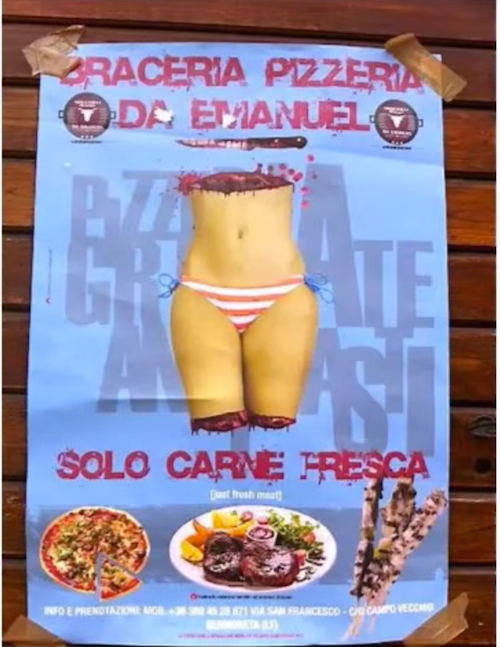 braceria pizzeria da emanuel pubblicità sessista
