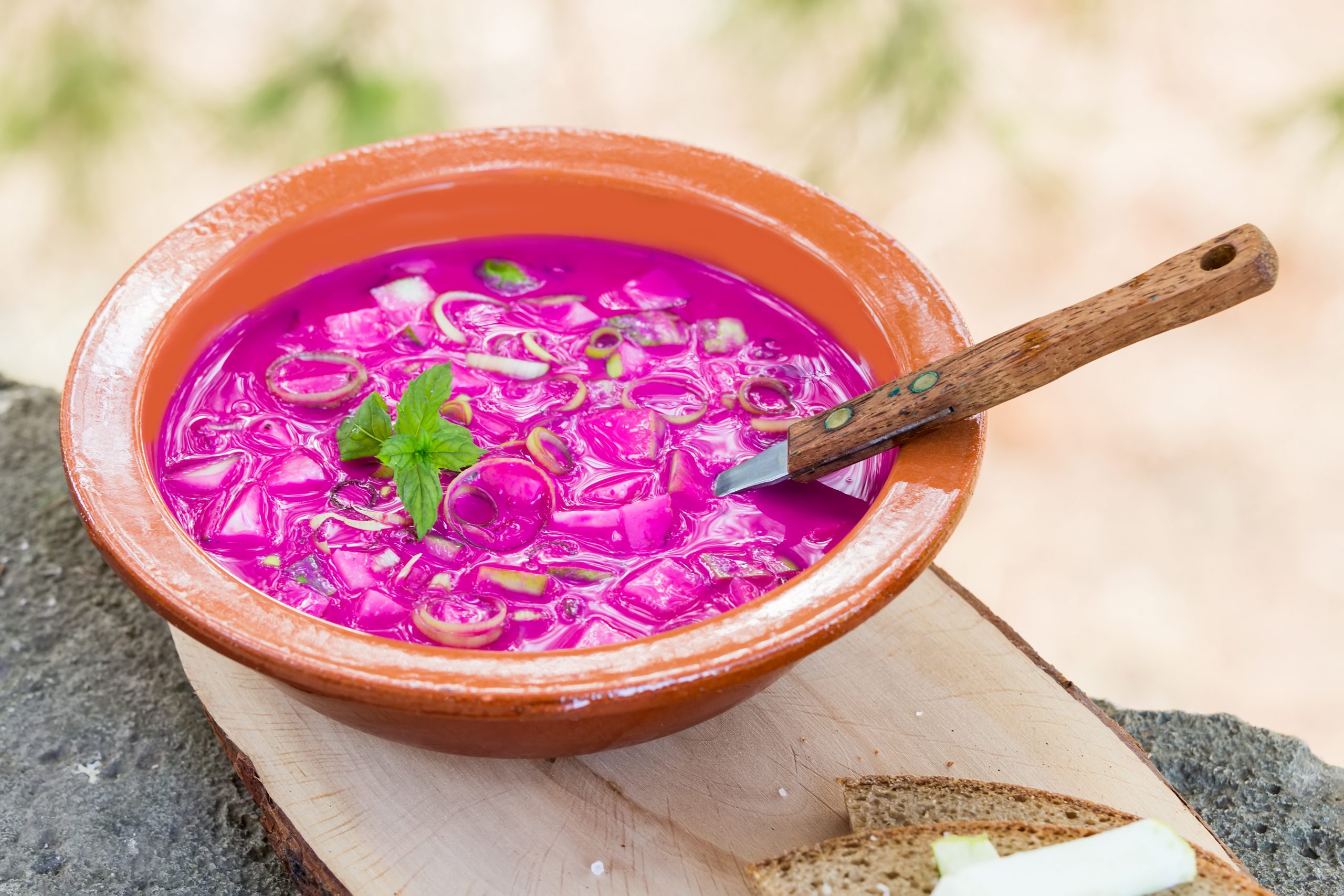 minestrone con barbabietola