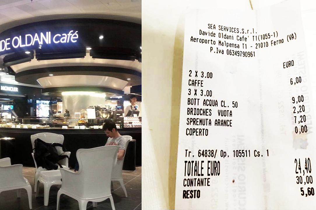 Scontrineadi: al Davide Oldani Cafè la colazione costa 24,40 euro