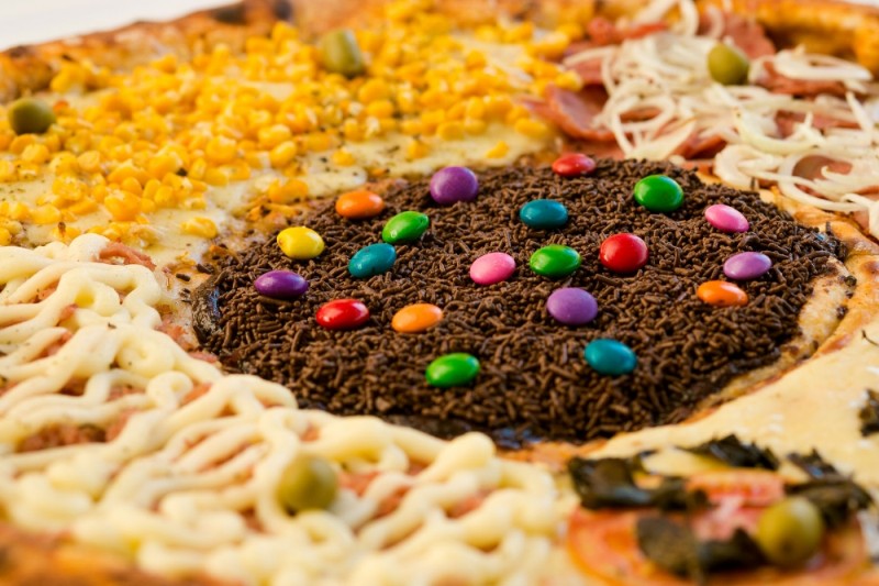 pizza con smarties
