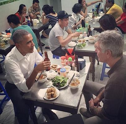 Obama, Bourdain