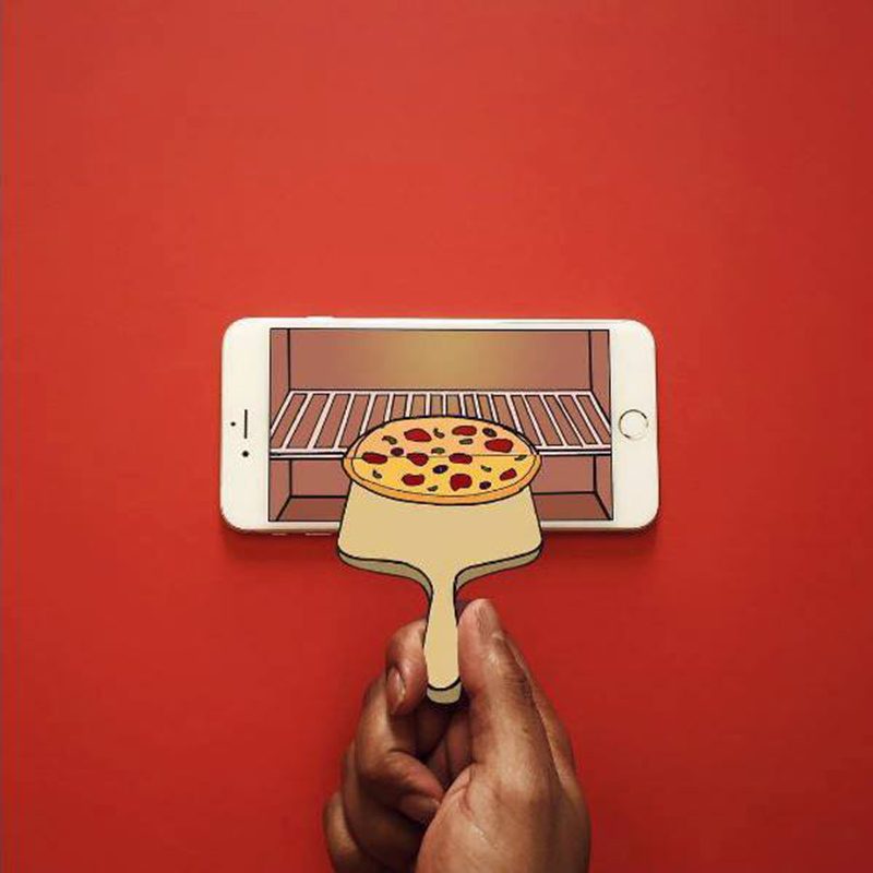 iphone, pizza, Anshuman Ghosh