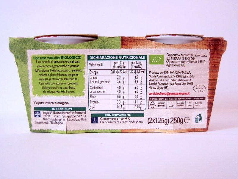 yogurt intero pam & Panorama