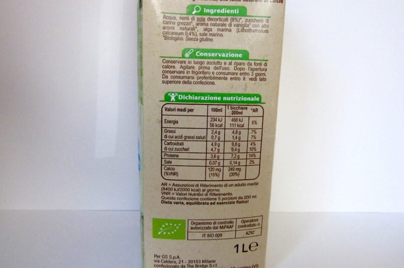 latte di soia Carrefour