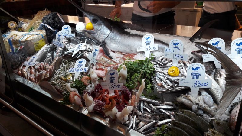 mercato centrale roma, pescheria