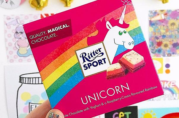 La tavoletta Ritter Sport al gusto Unicorno va molto forte su eBay