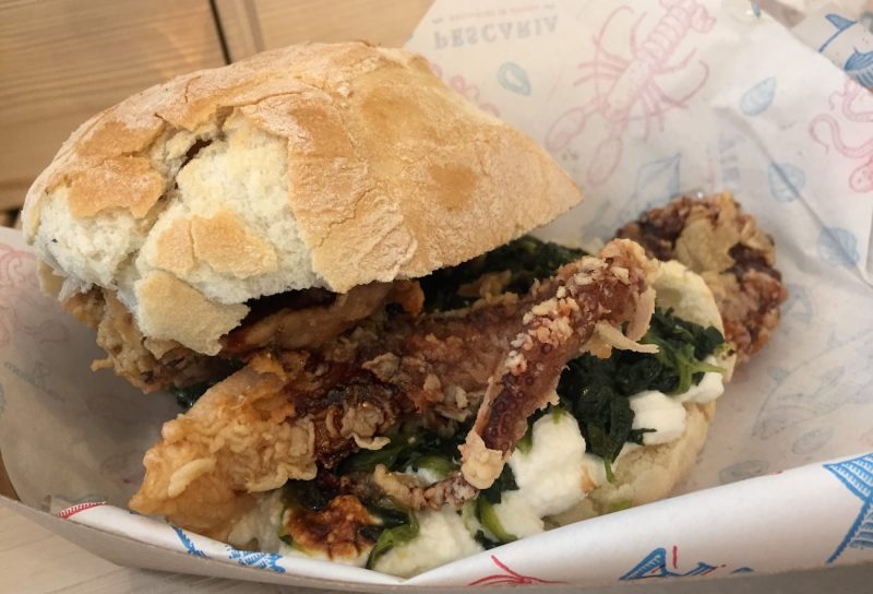 polpo fritto panino pescaria