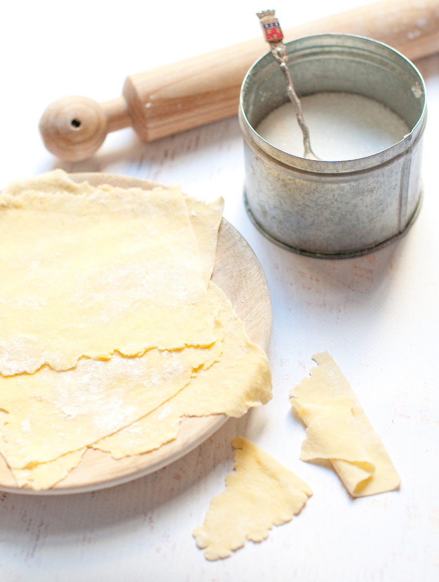 chiacchiere al forno_impasto steso